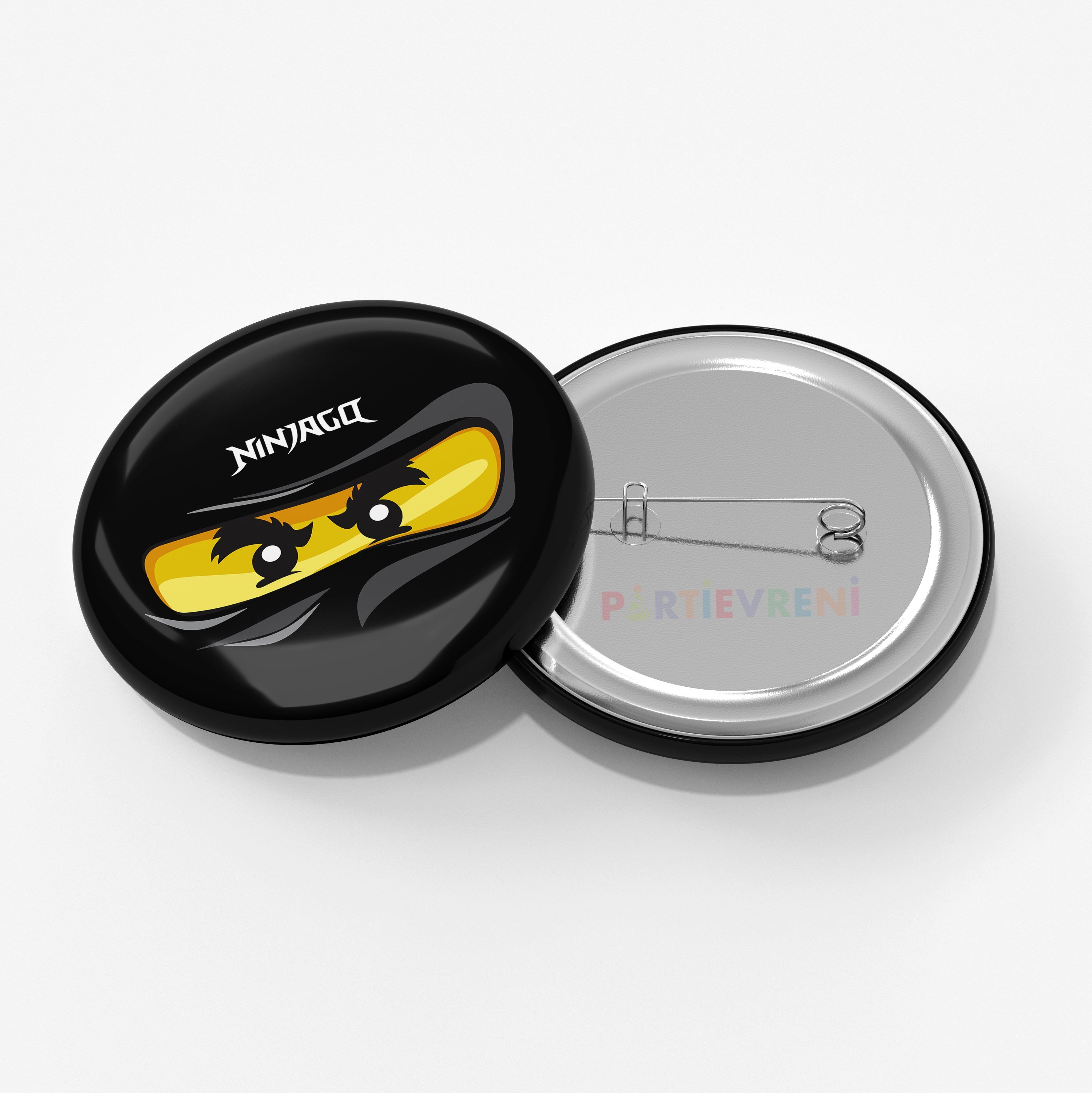 Ninja Go Siyah Temalı İğneli Rozet 1 Adet