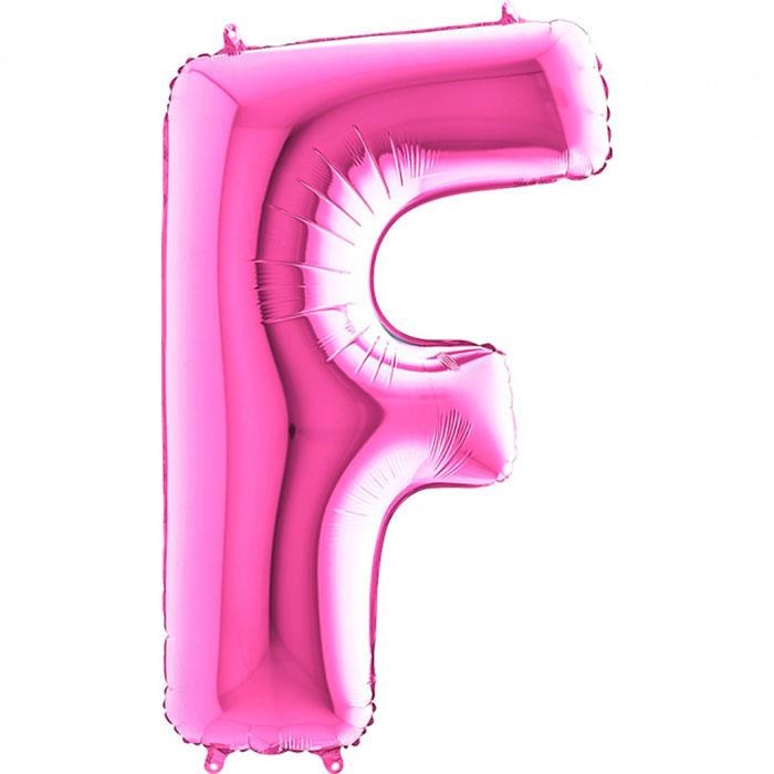 F Harfi Fuşya Folyo Balon