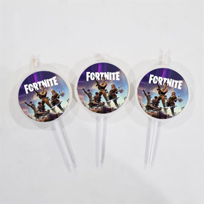 Fortnite Temalı Mum - 3 Adet