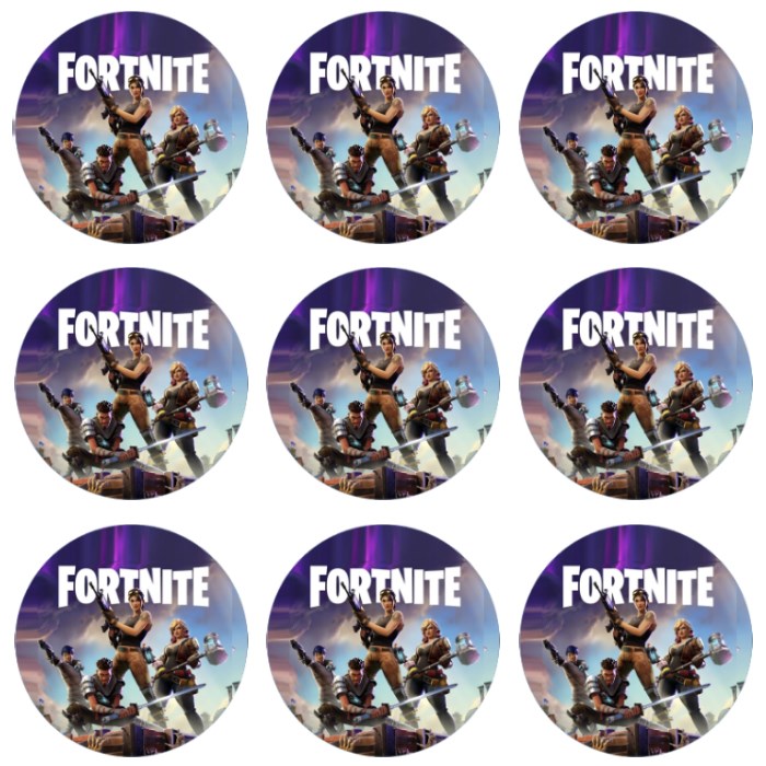 Fortnite Temalı Sticker 10 Adet - 5 cm
