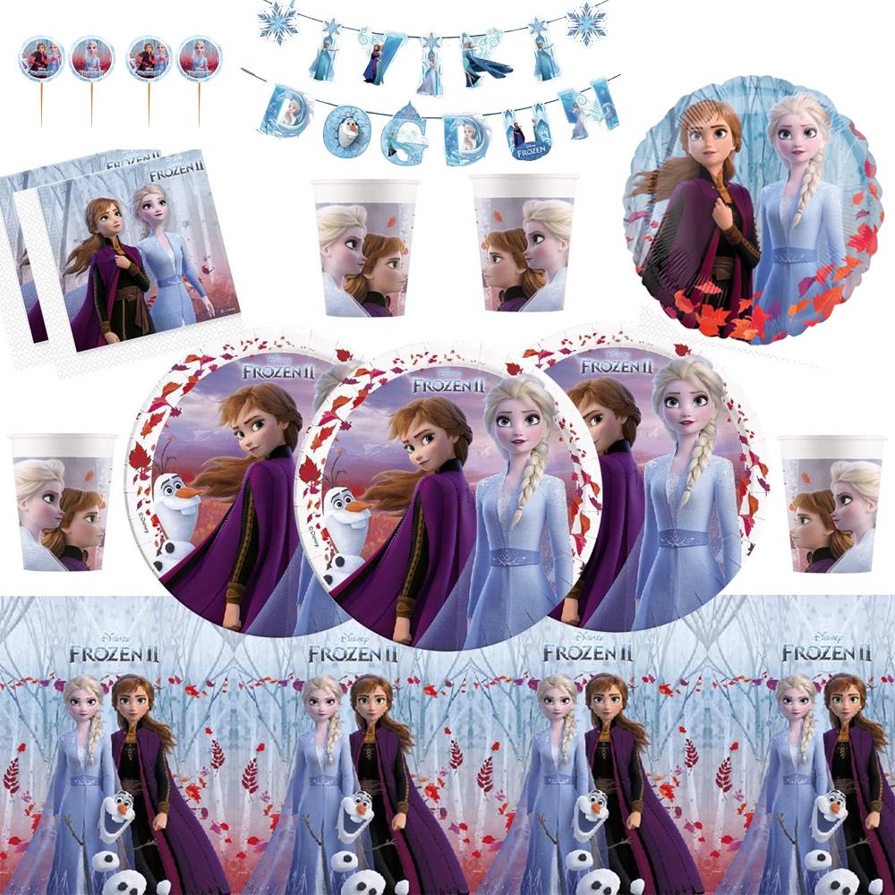 Frozen 2 Doğum Günü Parti Seti 8 Kişilik