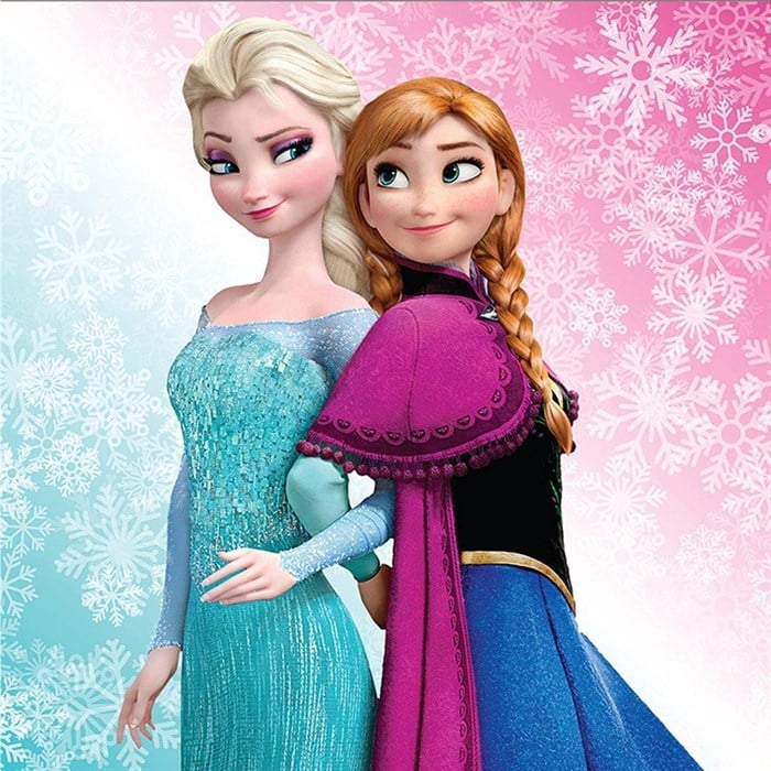 Frozen Doğum Günü Kare Branda Afişi - 2 Boy Seçenekli