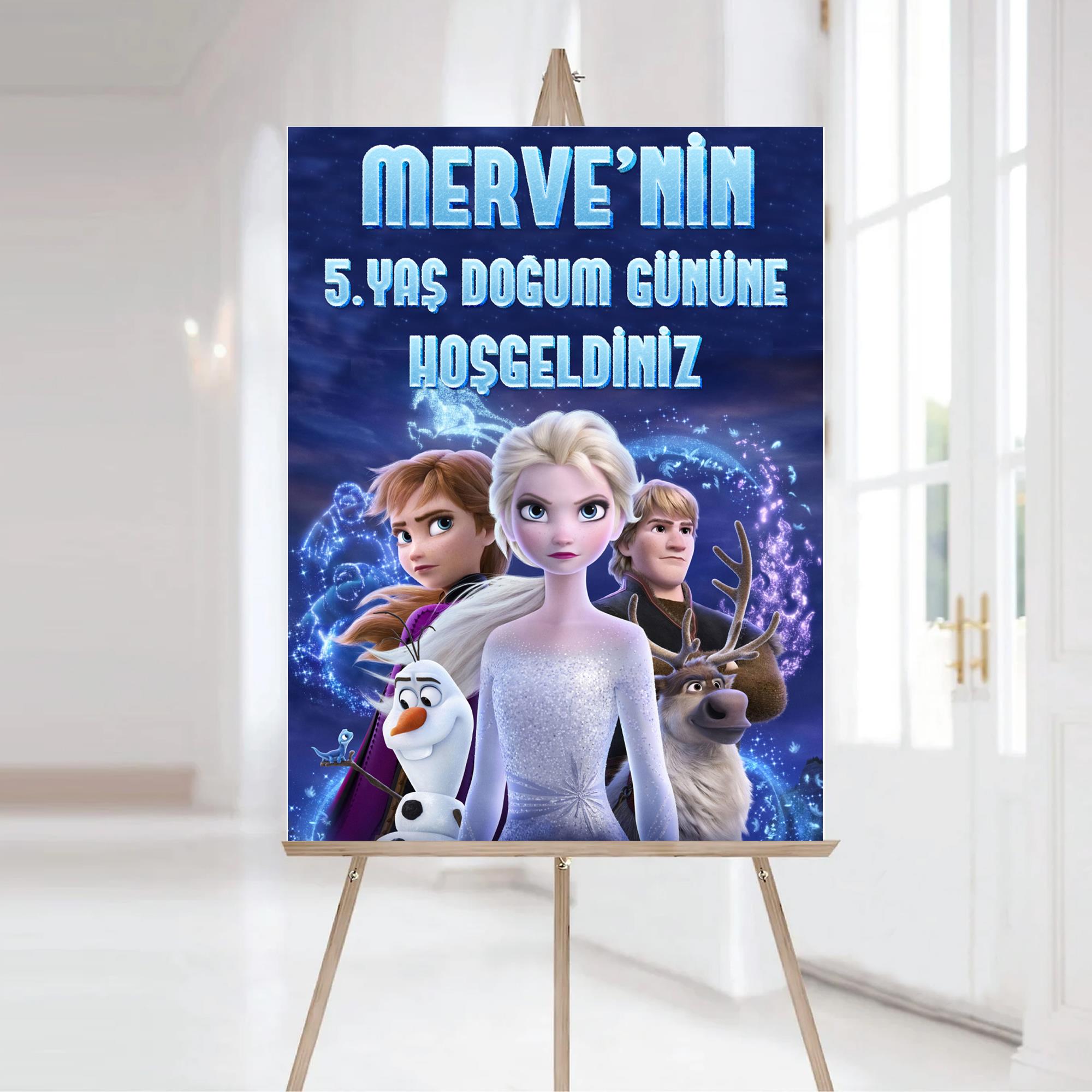 Frozen Karşılama Panosu Vinil Branda