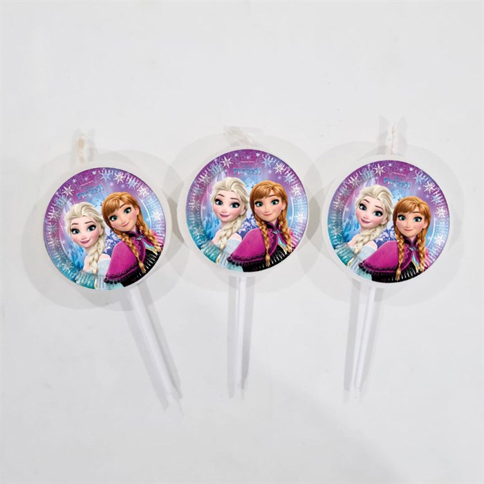 Frozen Temalı Mum - 3 Adet