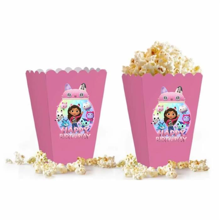 Gabby Dollhouse Temalı Mısır Kutusu - 5 Adet