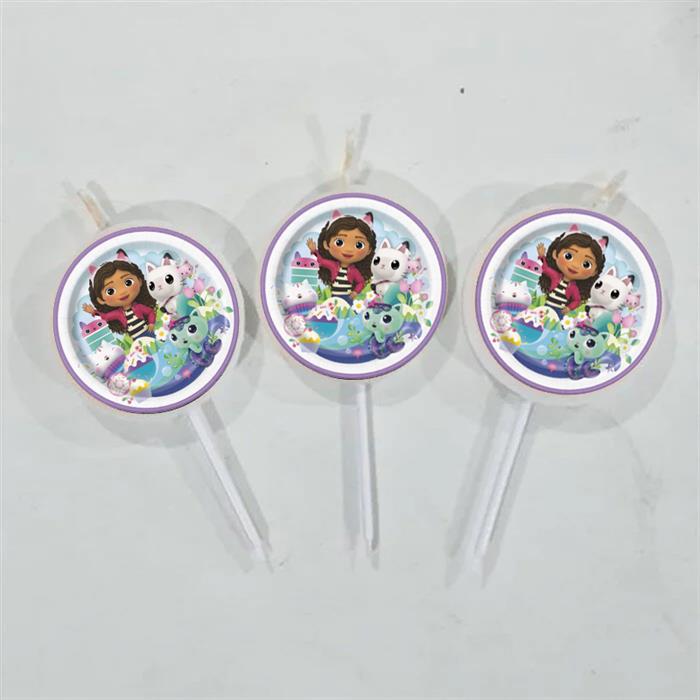 Gabby Dollhouse Temalı Mum - 3 Adet