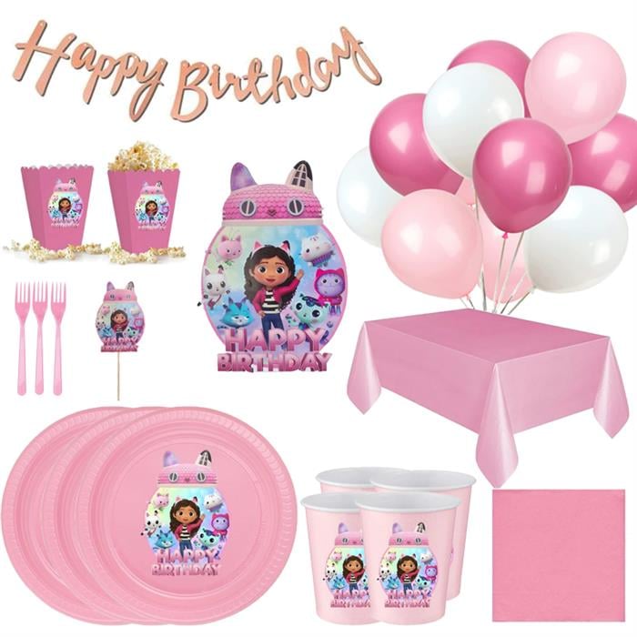 Gabby's Dallhouse Doğum Günü Seti 10 Kişilik
