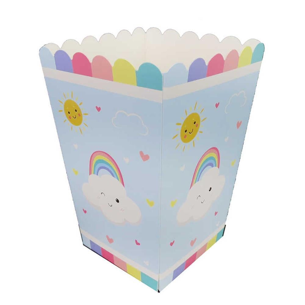 Gökkuşağı Temalı Mısır Popcorn Kutusu - 5 Adet