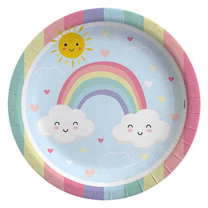 Gökkuşağı Temalı Tabak 8 Adet