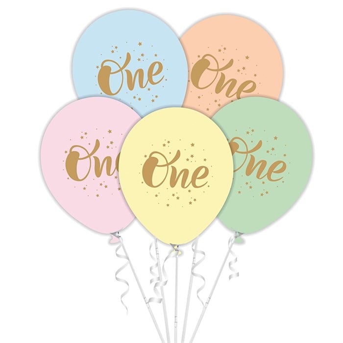 Gold One Baskılı Makaron Balon 10'lu