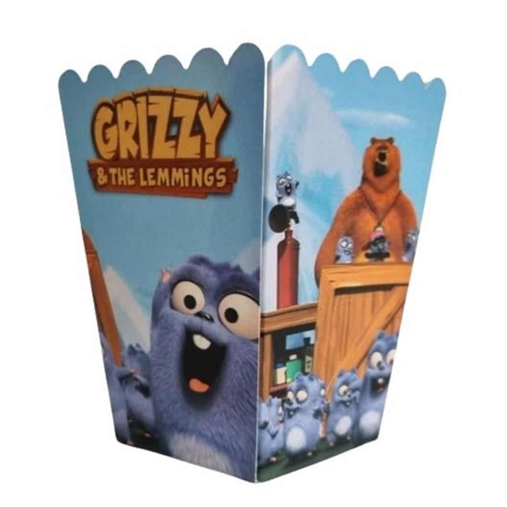 Grizzy ve Lemmingsler Mısır Popcorn Kutusu 5'li