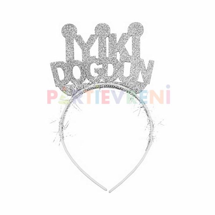 Gümüş Simli İyi ki Doğdun Taç