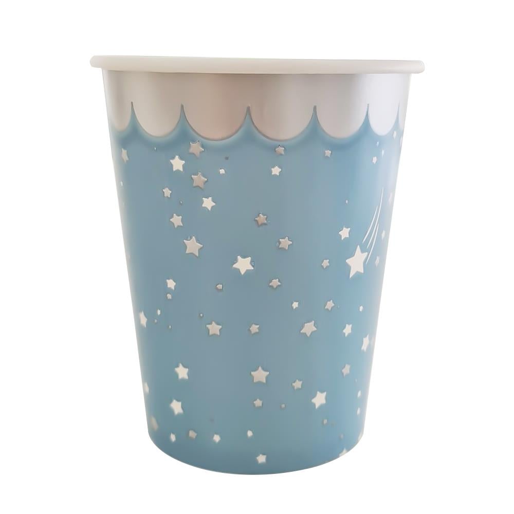 Gümüş Yıldızlı Mavi Bardak 5 Adet