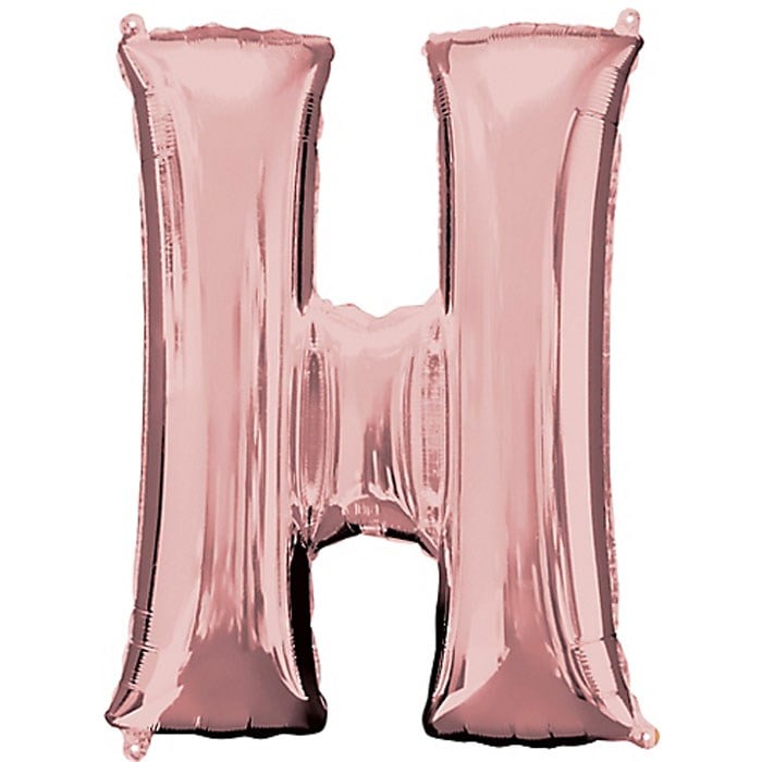 H Harfi Rose Gold Folyo Balon 1 Metre