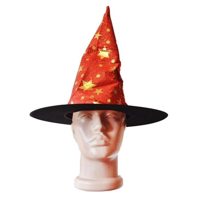 Halloween Cadı Şapkası - Kırmızı