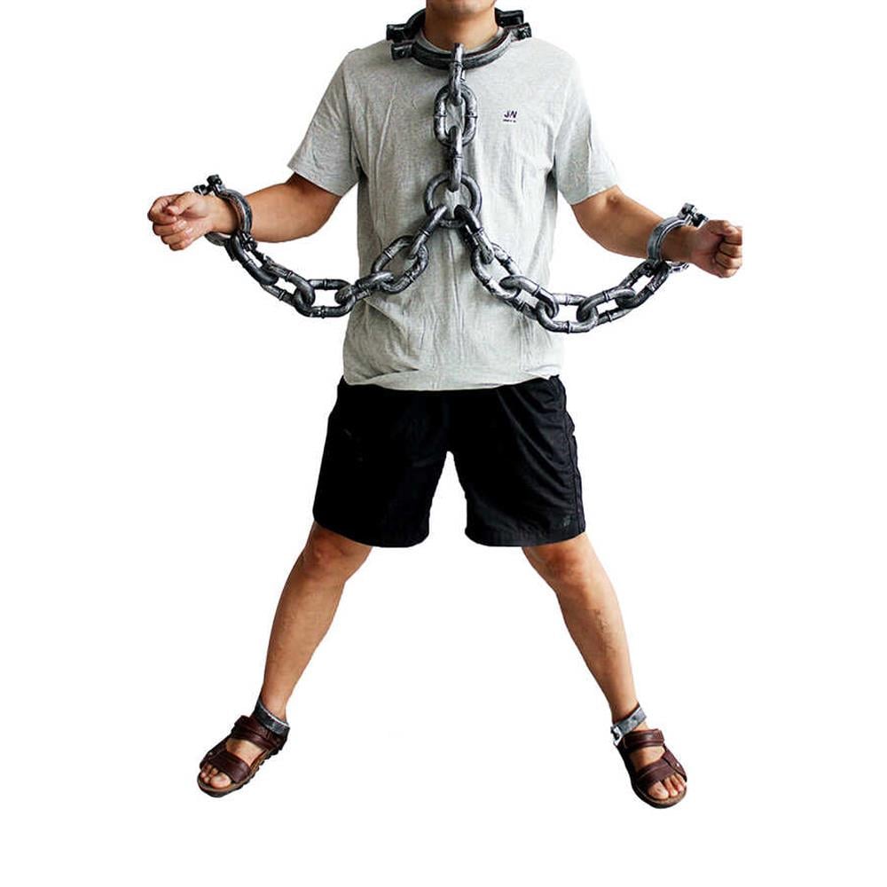 Halloween Üçlü Zincir Kelepçe Kostüm