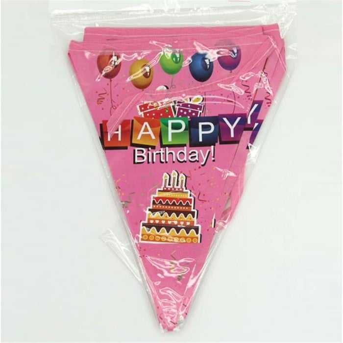 Happy Birthday Pembe Flama Set - 10 Adet