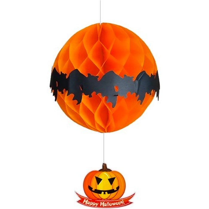 Happy Halloween Temalı Top Petek Süs