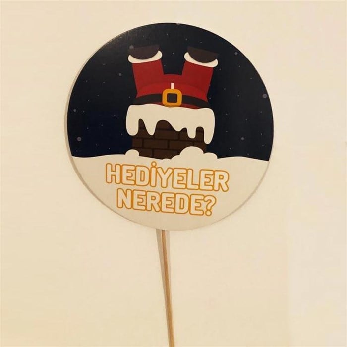 Hediyeler Nerede Çubuklu Konuşma Balonu