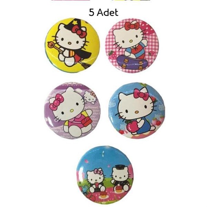Hello Kitty Hediyelik Rozet - 5 Adet