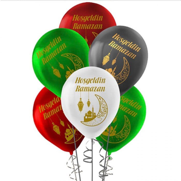 Hoşgeldin Ramazan Baskılı Karışık Balon 10 Adet