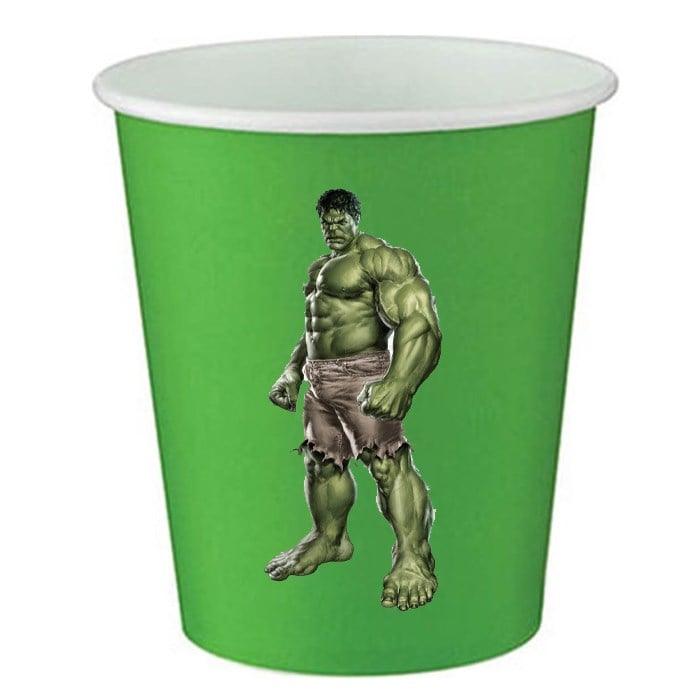 Hulk Stickerlı Bardak - 8 Adet