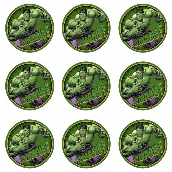 Hulk Temalı Sticker 10 Adet - 5 cm