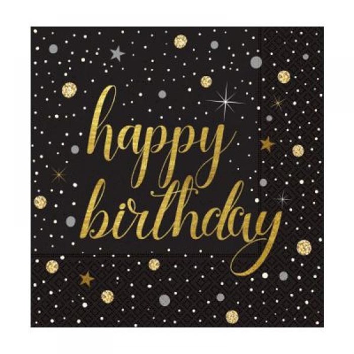 Işıltılı Doğum Günü Happy Birthday Peçete