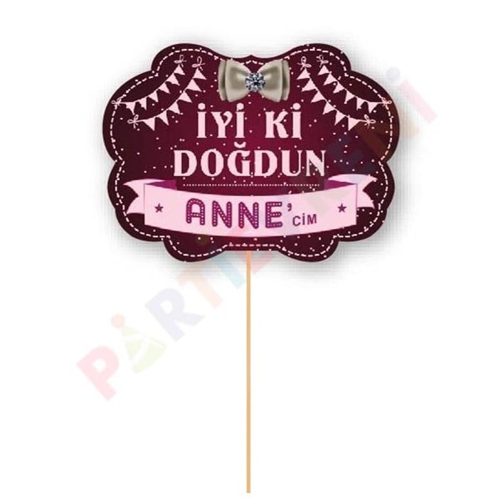 İyi ki Doğdun Annecim Çubuklu Gözlük 