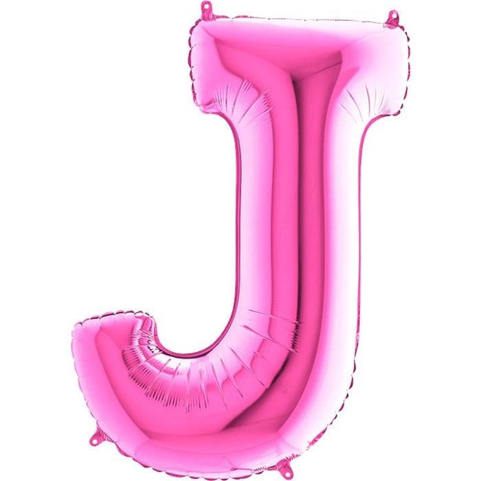 J Harfi Fuşya Folyo Balon 1 Metre