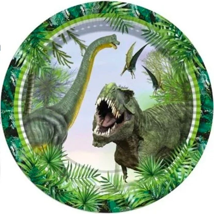 Jurassic Temalı Karton Tabak 8 Adet