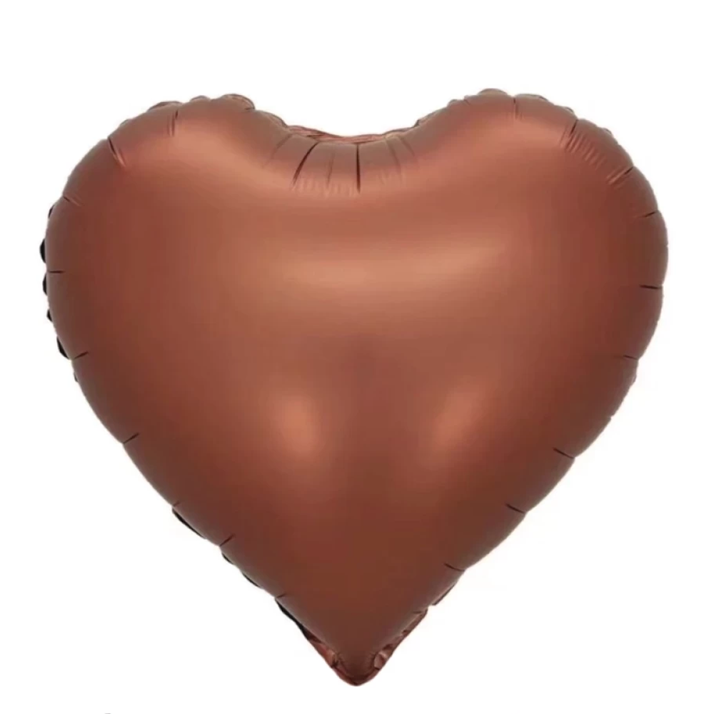 Kahverengi Rengi Kalp Folyo Balon 18 inç