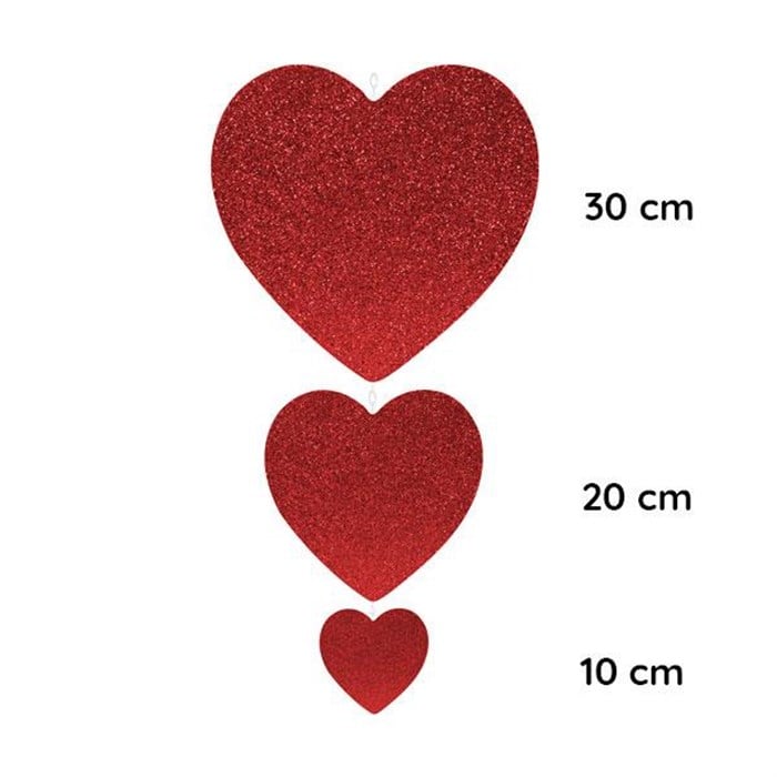 Kalp Strafor Süs - 3 Adet