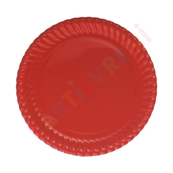 Kırmızı Karton Tabak 8 Adet