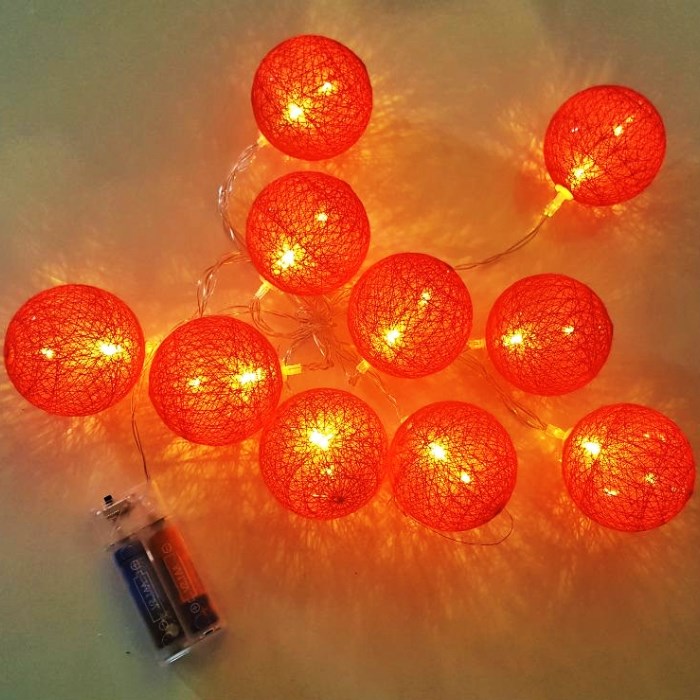 Kırmızı Top Led Işık 10'lu 2 Metre