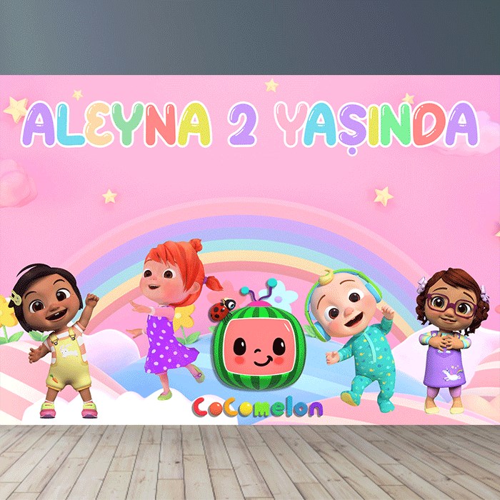 Kişiye Özel Cocomelon Doğum Günü Afişi - 4 Boy Seçenekli