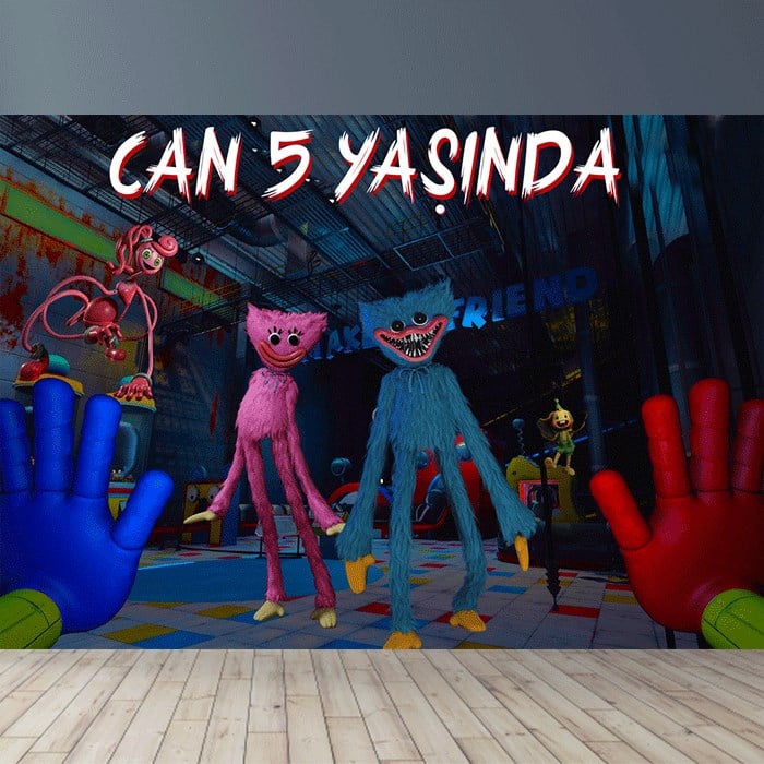 Kişiye Özel Huggy Wuggy Doğum Günü Afişi - 4 Boy Seçenekli