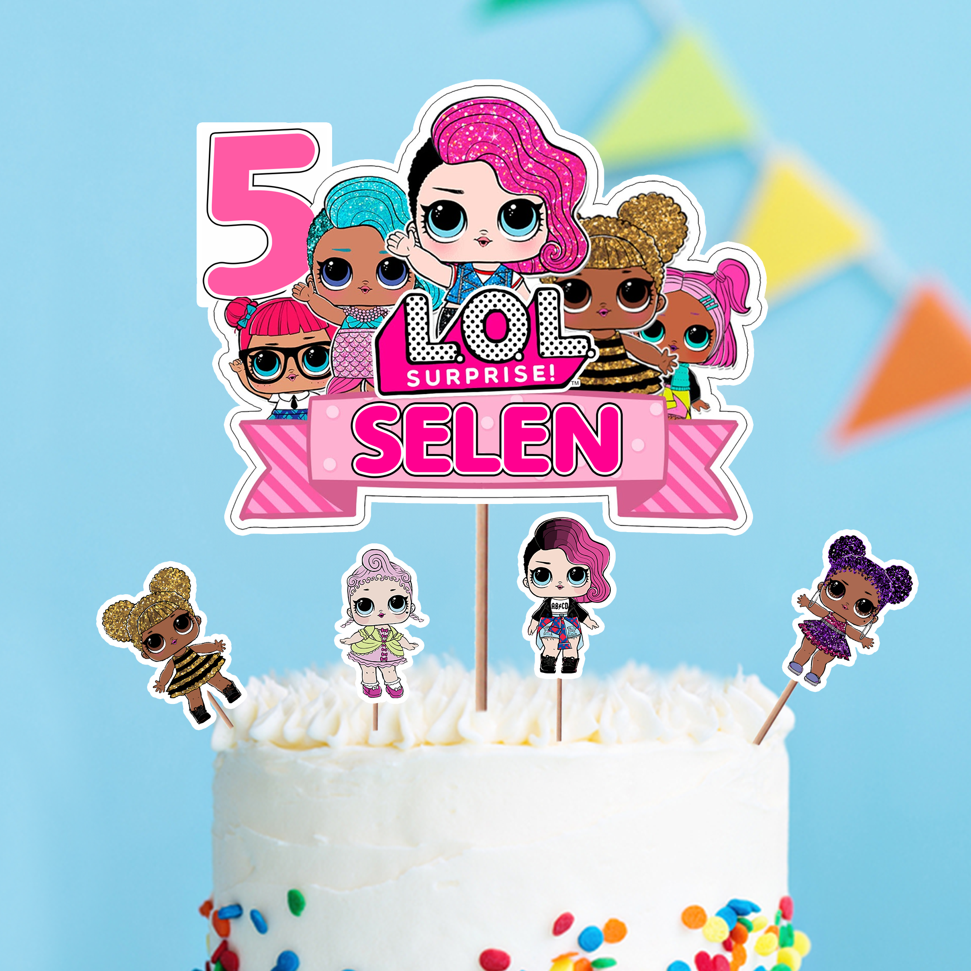 Kişiye Özel LoL Temalı Pasta Süsü Seti