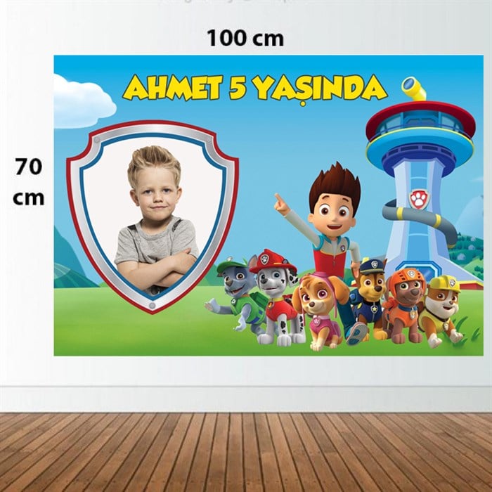 Kişiye Özel Paw Patrol Doğum Günü Afişi - 70 cm - 100 cm