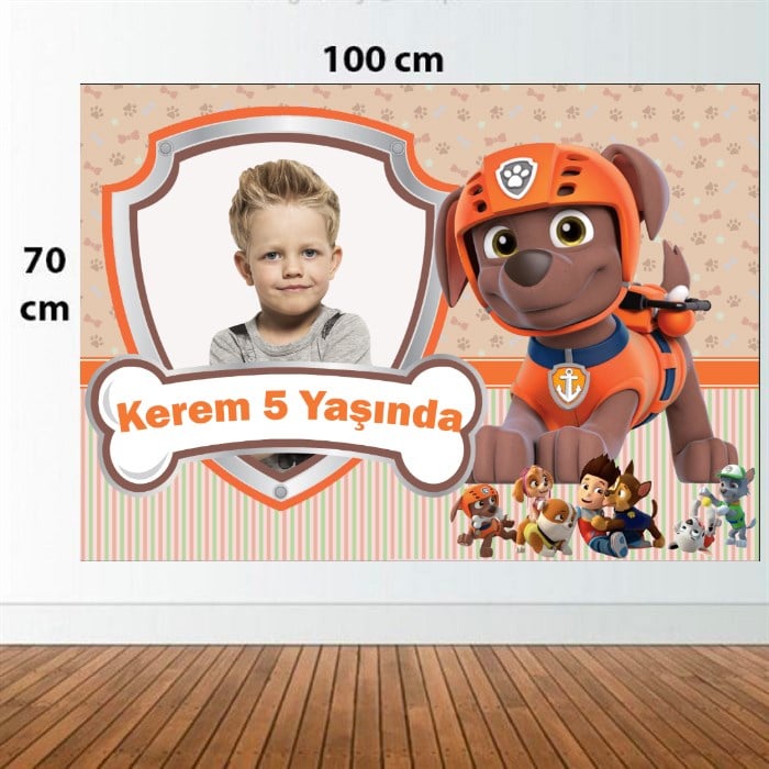 Kişiye Özel Paw Patrol Zuma Doğum Günü Afişi - 4 Boy Seçenekli