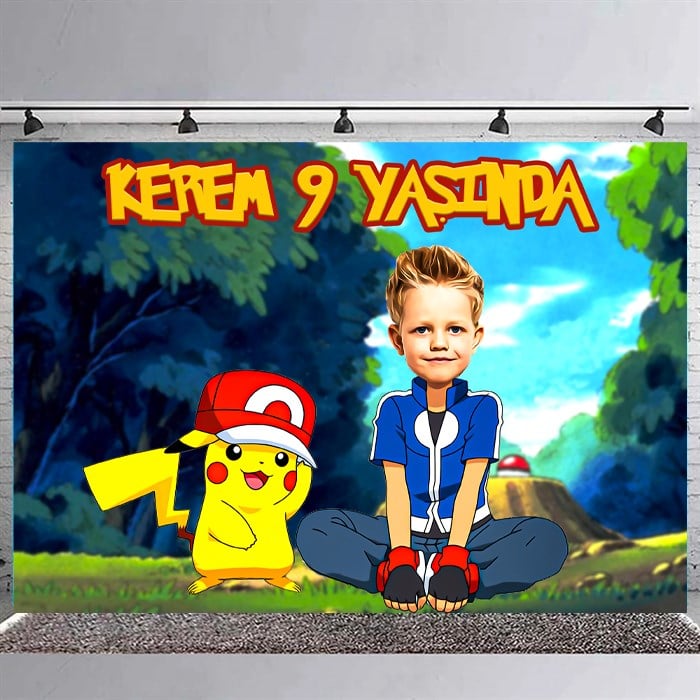 Kişiye Özel Pokemon Doğum Günü Afişi - 4 Boy Seçenekli