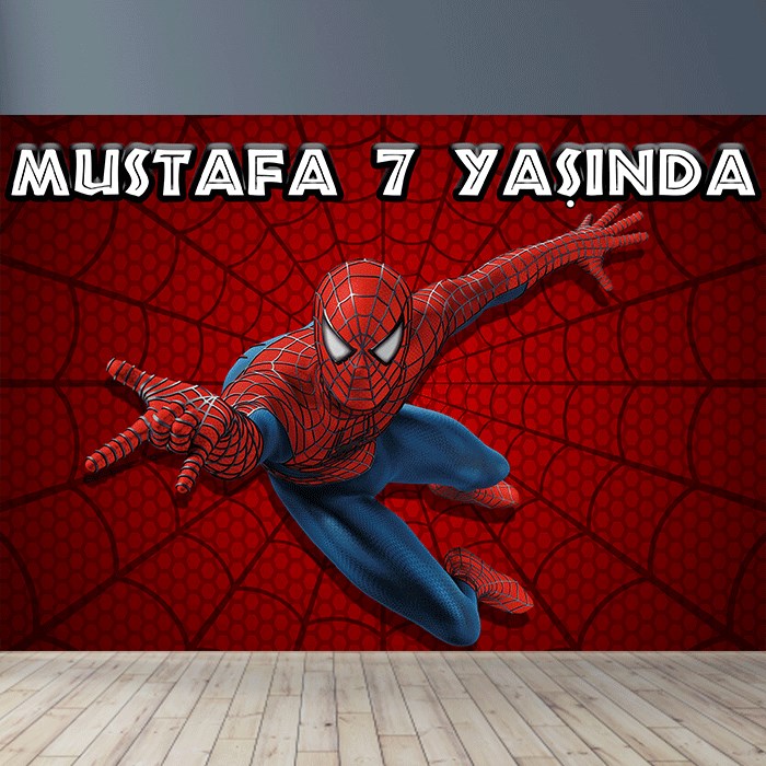 Kişiye Özel Spiderman Doğum Günü Afişi - 4 Boy Seçenekli