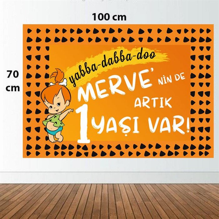 
Kişiye Özel Taş Devri Çakıl Doğum Günü Afişi - 70 cm - 100 cm
