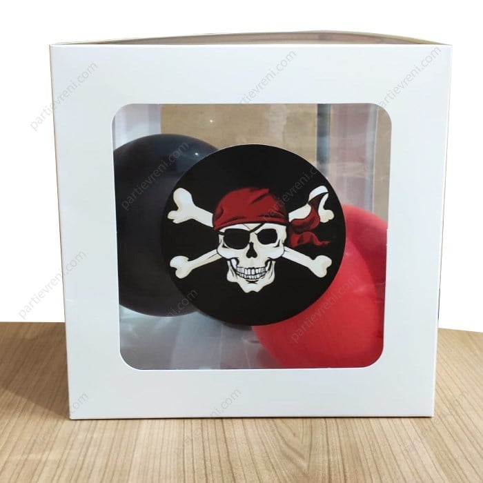 Korsan Temalı Şeffaf Kutu Seti 25 cm