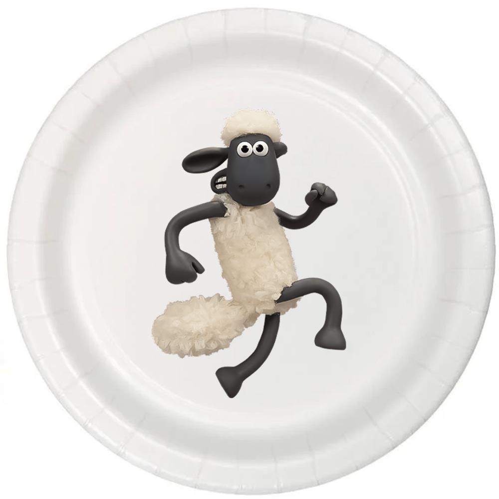 Koyun Shaun Temalı Etiketli Tabak 5'li