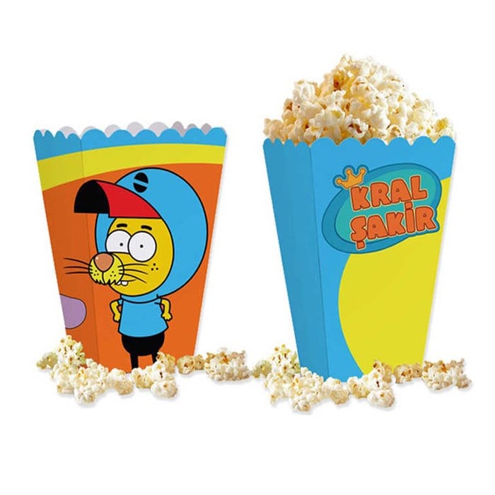 Kral Şakir Temalı Mısır Popcorn Kutusu - 10 Adet