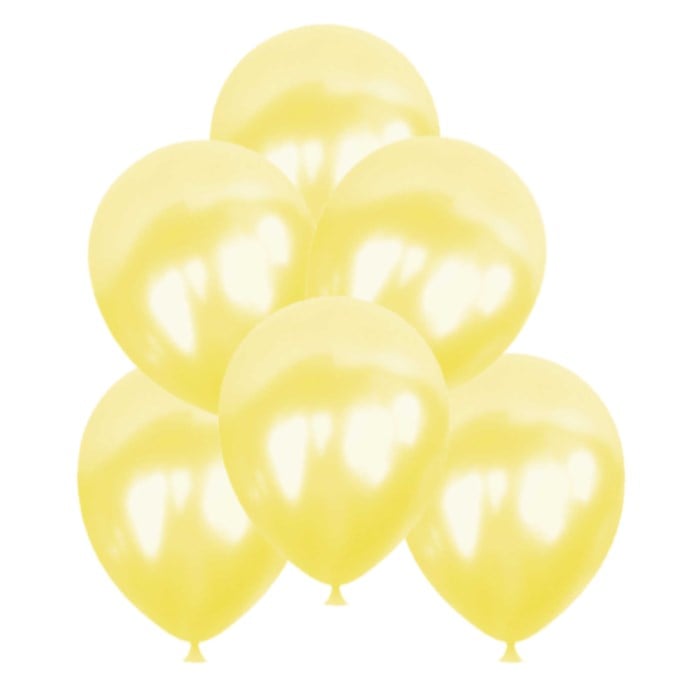 Krem Renk Metalik Lateks Balon - 10 Adet