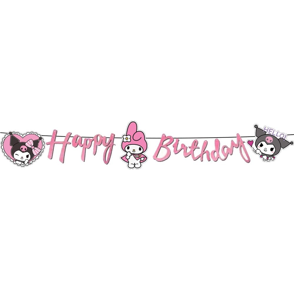 Kuromi Happy Birthday Kaligrafi Banner