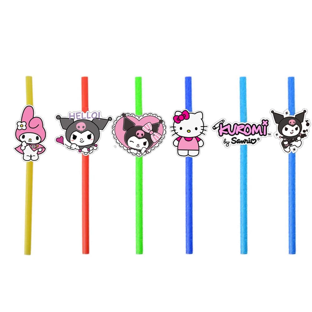 Kuromi Konsepti Pipet 6 Adet