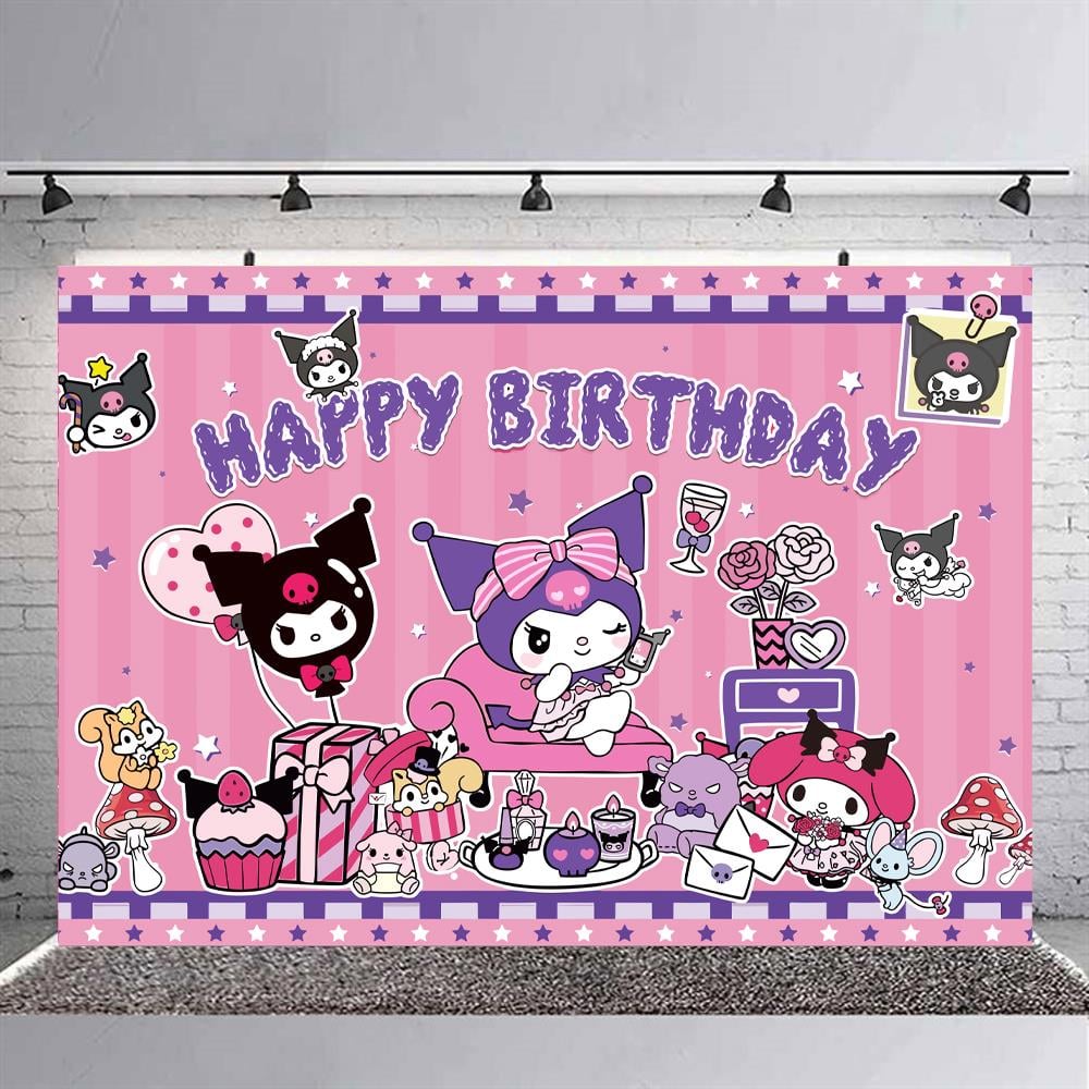Kuromi Temalı Doğum Günü Branda Afişi
